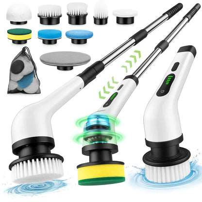 🎁 Last Day Promotion Save 65% - 𝐂𝐥𝐞𝐚𝐧𝐌𝐚𝐱™ - فرشاة التنظيف اللاسلكية مع ٩ رؤوس متعددة الاستخدام