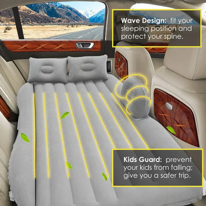 🚗 Luxury Car Inflatable Bed - سرير سيارة فاخر قابل للنفخ مع مضخة ووسادتين هوائيتين