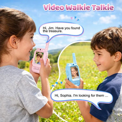 Kids' Video Walkie-Talkie (02 Sets) – Radios with Camera & Screen 📱