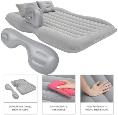 🚗 Luxury Car Inflatable Bed - سرير سيارة فاخر قابل للنفخ مع مضخة ووسادتين هوائيتين
