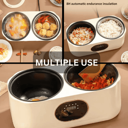 𝐄𝐚𝐬𝐲𝐂𝐨𝐨𝐤™ Portable Multi-Function Double-Pot Steam Cooker